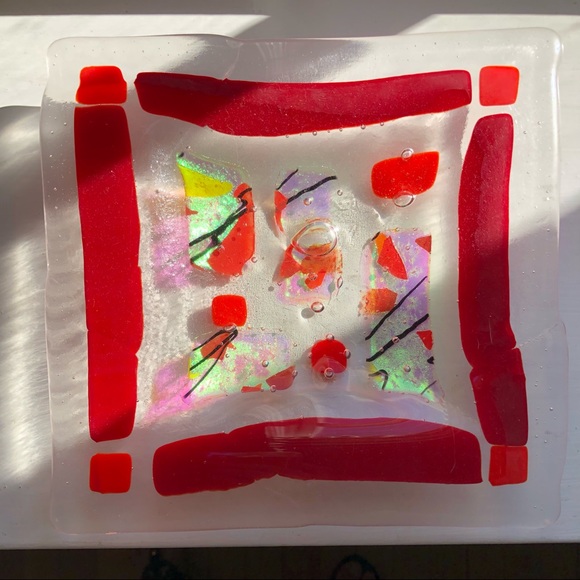 Art Glass Decorative Tray - Picture 2 of 4